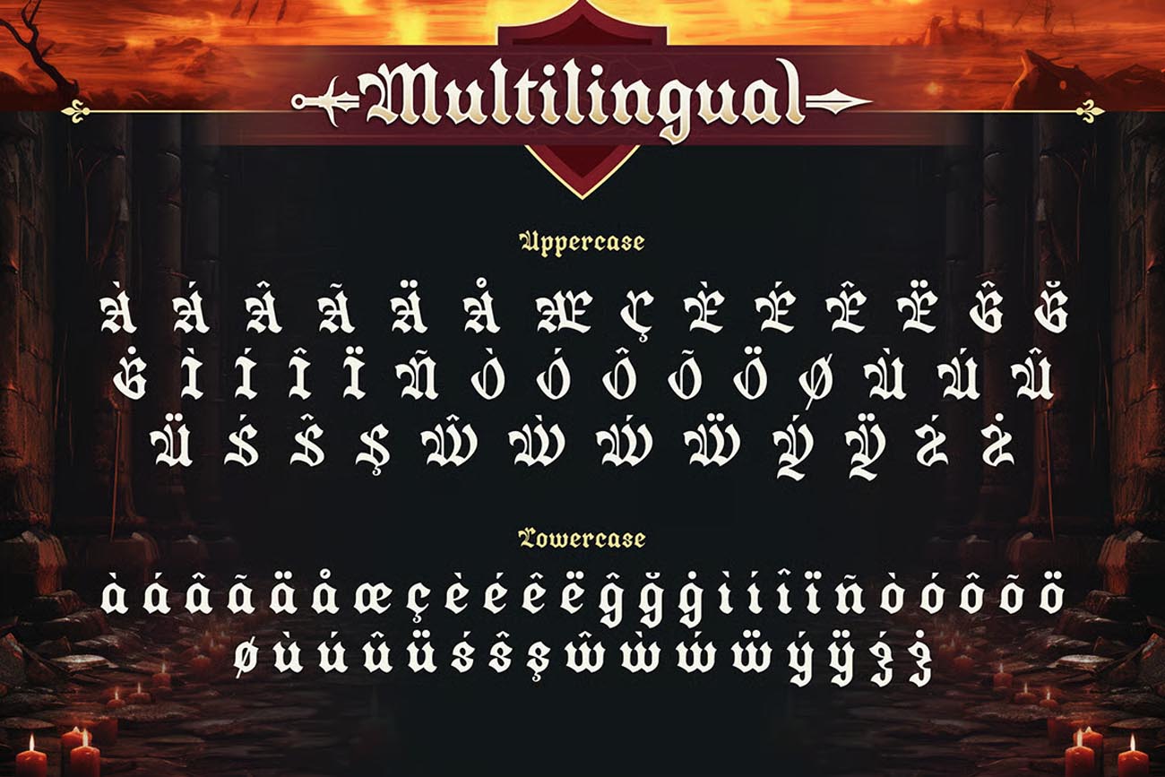 Font chữ lịch sử mang phong c&aacute;ch Vintage - TH Bladfour Việt h&oacute;a